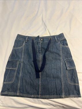 Merona Denim Cargo Mini Skirt in Blue